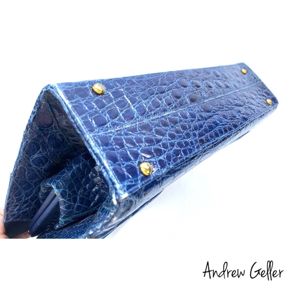 SOLD! Andrew Geller Alligator Leather Handbag - Picture 5 of 8
